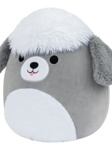 Tip na darček SQUISHMALLOWS Šedo-biely ovčiarsky psík Arnold, 13 cm