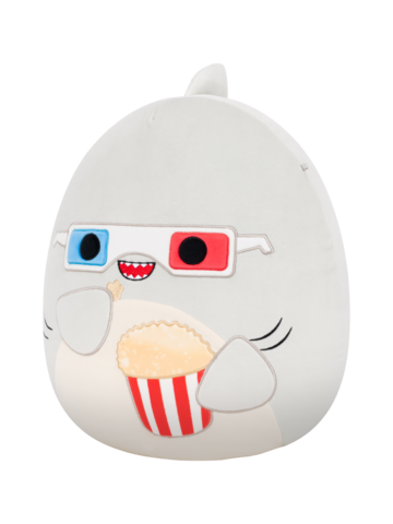 Výnimočný darček od Dedoles Squishmallows Gordon lo squalo grigio con popcorn, 35 cm