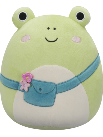 Eredeti ajándék a Dedolestől SQUISHMALLOWS Wendy, a zöld béka táskával, 20 cm
