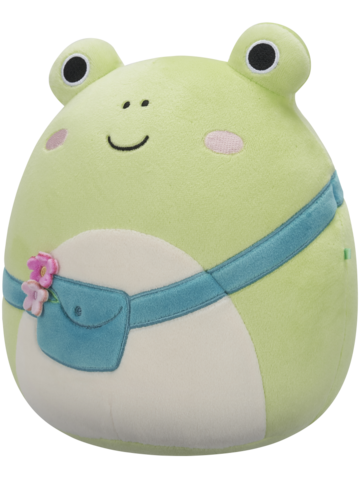 Ajándék tipp SQUISHMALLOWS Wendy, a zöld béka táskával, 20 cm