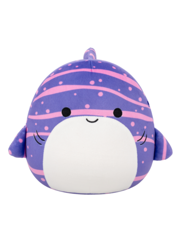 Lifestyle foto Squishmallows Tizziano lo squalo balena a righe viola, 30 cm