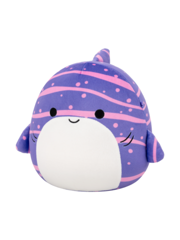 Tip na darček Squishmallows Tizziano lo squalo balena a righe viola, 30 cm