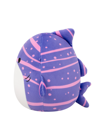 Hľadáte originálny a nezvyčajný darček? Obdarovaného zaručene prekvapí Squishmallows Tizziano lo squalo balena a righe viola, 30 cm