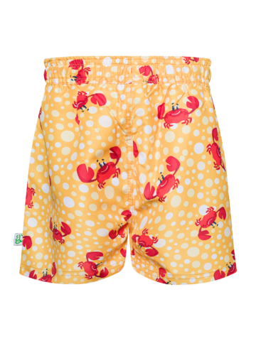 Hľadáte originálny a nezvyčajný darček? Obdarovaného zaručene prekvapí Calções de banho alegres de criança Caranguejo Feliz