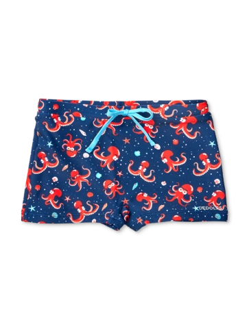 Foto Veselé dětské plavky Červená chobotnice