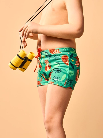 Zľava Vesele dječje elastične kupaće hlače Tigar u džungli