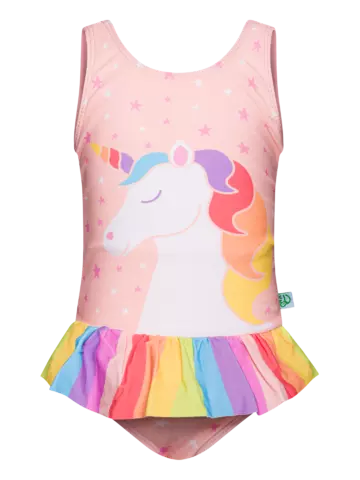 Tip na dárek Veselé dívčí plavky Barevný jednorožec