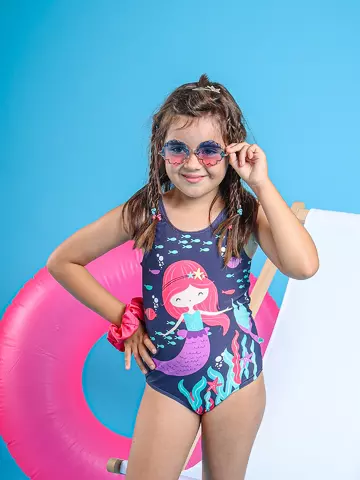 Výprodej Veselé dívčí plavky Malá mořská panna