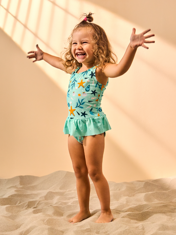 Pre dokonalý a originálny outfit Costume da bagno Buonumore da bambina Conchiglie