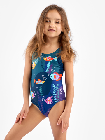 Pre dokonalý a originálny outfit Veselé dievčenské plavky Pod hladinou