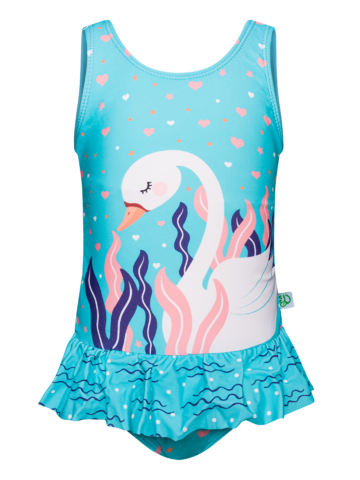 Potešte sa týmto kúskom Dedoles Весел бански костюм за момичета Грациозен лебед