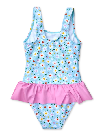 Výjimečný dárek od Dedoles Veselé dívčí plavky Srdíčka a sedmikrásky