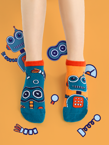 Tip na darček Calzini alla caviglia Buonumore per bambini Robot