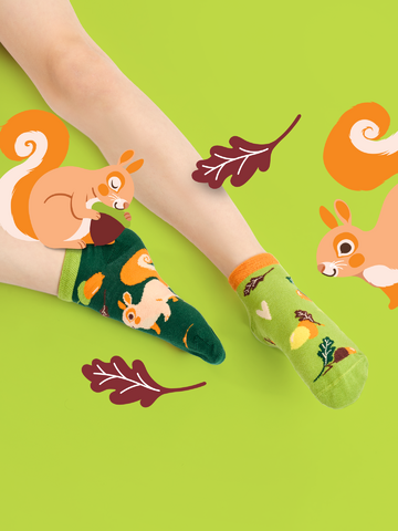 Looking for an original and unusual gift? The gifted person will surely surprise with Kids' Ankle Socks Squirrel