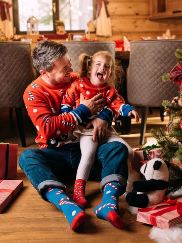 Pre dokonalý a originálny outfit Veselé detské teplé ponožky Hravá panda