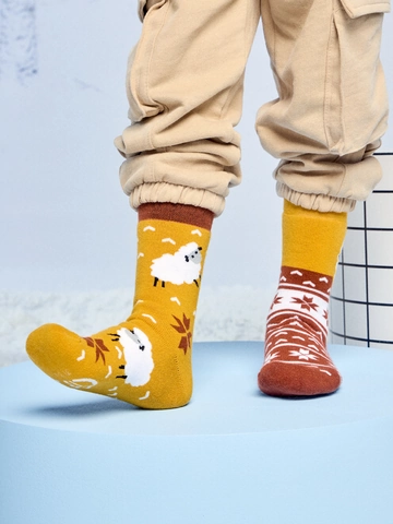 Výpredaj Chaussettes chaudes rigolotes pour enfants Mouton dans un pull