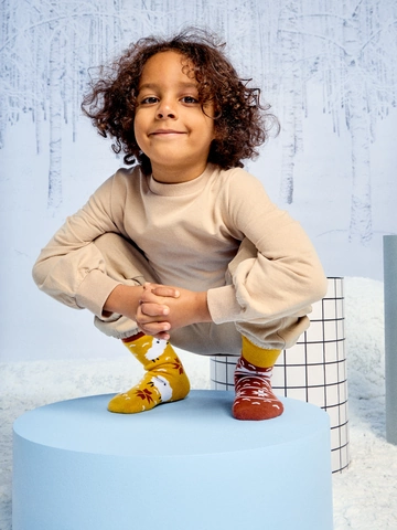 Zľava Chaussettes chaudes rigolotes pour enfants Mouton dans un pull