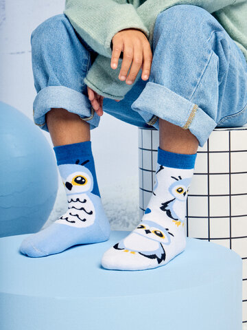 a tökéletes és egyedi ruházathoz Vidám meleg gyerek zokni Hóbagoly