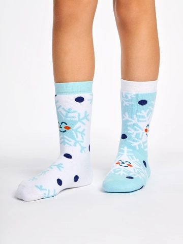 Výpredaj Chaussettes chaudes rigolotes pour enfants Flocons de neige joyeux
