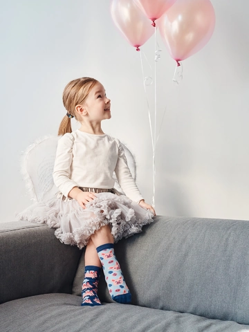 Tip na darček Veselé detské ponožky Lietajúce prasiatka