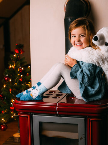 Chaussettes chaudes rigolotes pour enfants Ours en hiver - DEDOLES