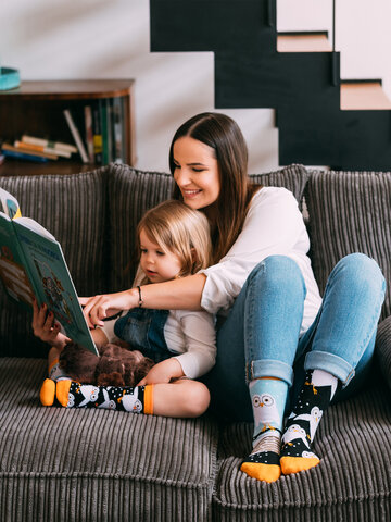 Foto Vidám gyerekzokni Baglyok
