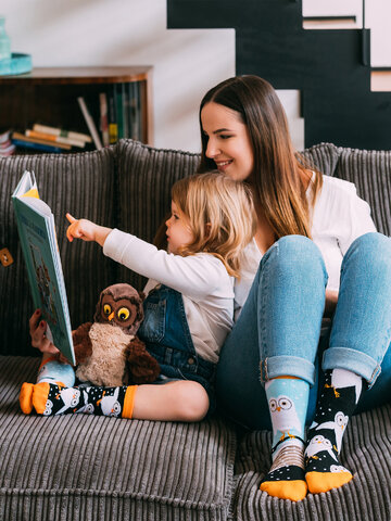 Eredeti és szokatlan ajándékot keres? a megajándékozottat garantáltan meglepi Vidám gyerekzokni Baglyok