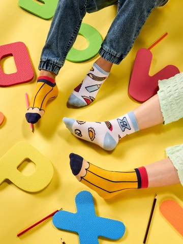 Výpredaj Chaussettes rigolotes pour enfants Crayon