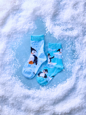 Rabatt Lustige Kindersocken Fröhlicher Pinguin