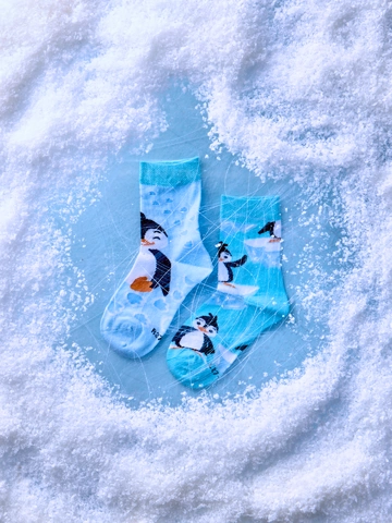 Zľava Chaussettes rigolotes pour enfants Manchot joyeux