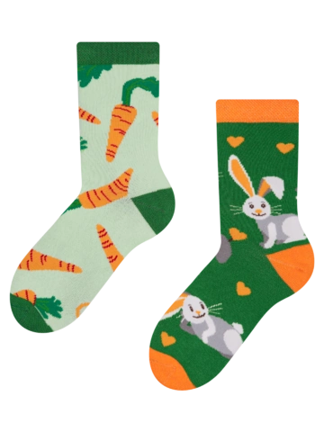 Wyprzedaż Wesołe skarpetki dziecięce Królik i marchewka