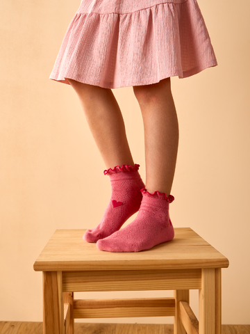 Kiárusítás Cutecore lány zokni Piros szív