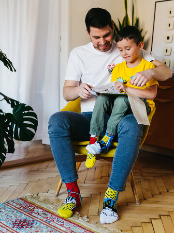 Kids Socks Colourful Comics