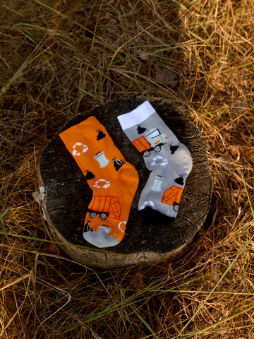 Výpredaj Весели детски чорапи Боклукчийски камион