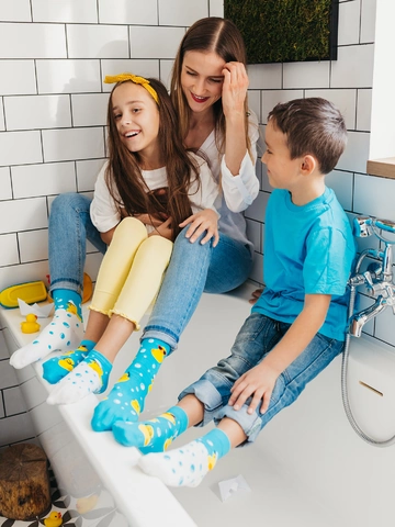 Zľava Chaussettes rigolotes pour enfants Capitaine Duck