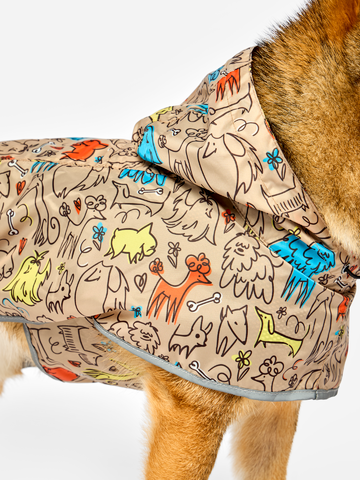 Geschenk von Dedoles Regenmantel für Hunde Hundepack