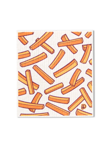 Obrázok produktu Комплект от 3 броя кухненски попивателни кърпи Пица и пържени картофки