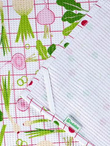 Tip na darček Confezione da 3 canovacci da cucina Buonumore Verdure primaverili