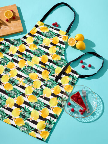 ОТСТЪПКА Весела кухненска престилка Лимони и райета