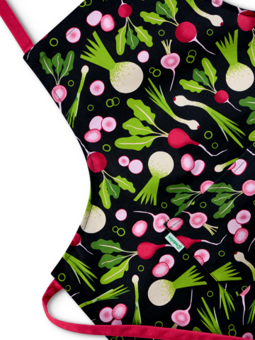 Eredeti ajándék a Dedolestől Vidám konyhakötény Tavaszi zöldségek