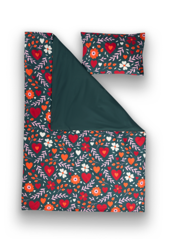 Foto Vidám ágyneműhuzat garnitúra Virágos szerelem