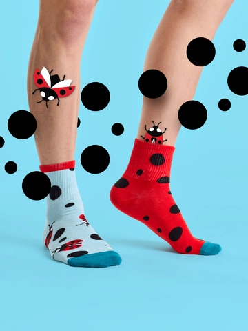 Obrázok produktu Chaussettes mi-mollet rigolotes Coccinelles et points