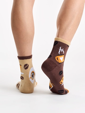 Výjimečný dárek od Dedoles Veselé lýtkové ponožky Ranní káva