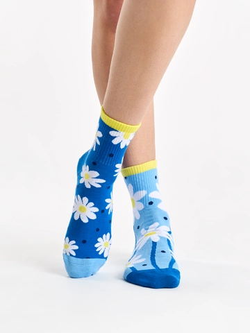 Zľava Chaussettes mi-mollet rigolotes Marguerites et points