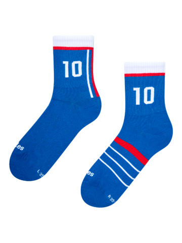 Dedoles oryginalny prezent Prążkowane skarpetki do połowy łydki Francuska legenda piłki nożnej