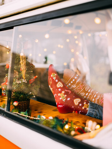 Výpredaj Vrolijke warme sokken Peperkoek wereld