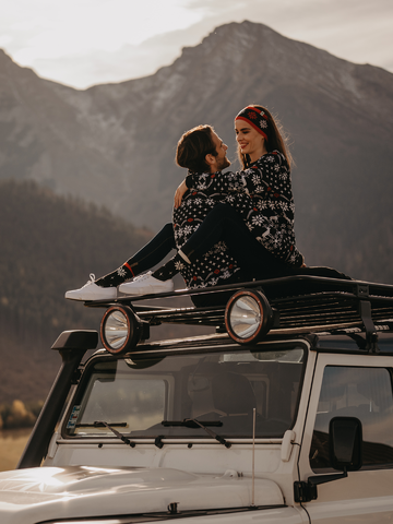 Tip na darček Calzini di lana Buonumore Natale in bianco e nero