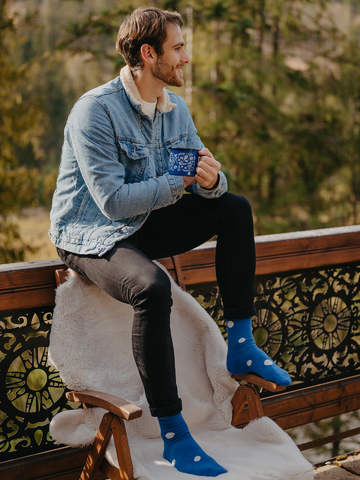 Výnimočný darček od Dedoles Chaussettes rigolotes en laine Paysage hivernal féérique