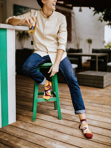 ОТСТЪПКА Весели къси чорапи Бира