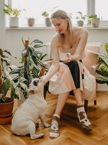 Hľadáte originálny a nezvyčajný darček? Obdarovaného zaručene prekvapí Calzini alla caviglia Buonumore Puppuccino